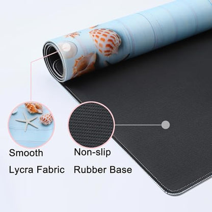 Desk Mat Pad,Large XXL Extended Mouse Pad Mat for Desktop Keyboard | 35''×15.6'' XXL Extended Gaming Mouse Pad with Non-slip Base Desk Matt Mousepad for Computer,Office,Keyboard and Laptop - color: C5-Sea Shell