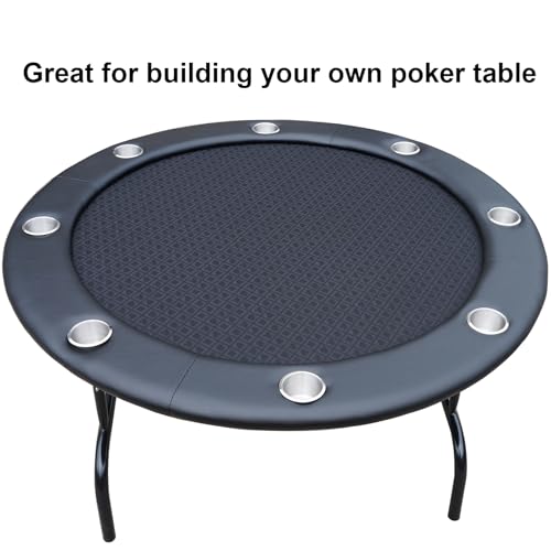 Speed Cloth Poker Table Fabric - 108X60 Inch Section of Casino Card Game Table Felt Top Cover Accessories - Black - color: Black