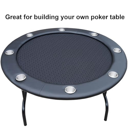 Speed Cloth Poker Table Fabric - 108X60 Inch Section of Casino Card Game Table Felt Top Cover Accessories - Black - color: Black