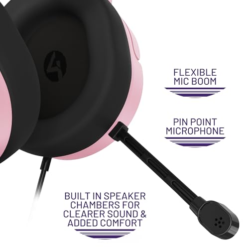 4Gamers Panther Wave Gaming Headset Blush for PS5, Xbox & PC - color: Blush