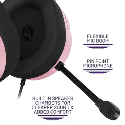 4Gamers Panther Wave Gaming Headset Blush for PS5, Xbox & PC - color: Blush