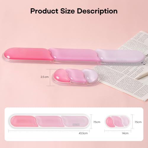 EPOMAKER CloudGel Wrist Rest for Keyboard and Mouse, 2 Pieces | Silicone Wrist Support, Anti-Slip Rubber Bottom, Ergonomic Design, Suitable for Office/Computer/Laptop/Gaming (Pink) - color: Pink