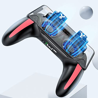 YUEHISY Smartphone Gamepad, Mobile Gaming Controller with Dual Cooling Fans, 5000mAh Battery, Ergonomic Handle, for 4.7-6.0 inch Phone (2500mah) - size: 2500mah