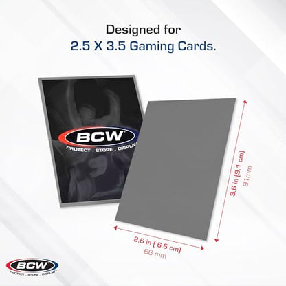 BCW Deck Guard - Double Matte Grey Card Sleeves | Acid-Free, Archival-Safe, No PVC | Anti-Glare Matte Finish | Fits Standard 2½" x 3½" Game Cards | Durable Deck Protector Sleeves | 100 Ct - color: Green