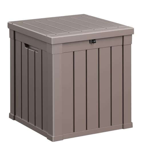 PatioZen 53 Gallon Package Delivery Boxes for Outside, Lokable Secure Resin Package Delivery Box with Lid, Weatherproof and Anti-Theft Storage for Outdoor Front Door, Porch, Curbside, House (Grey) - color: Grey, size: 53 Gallon