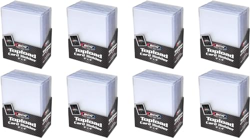 BCW 3x4 Topload Card Holder - Standard - 200ct | Rigid PVC Trading Card Protection for Baseball Cards, Football Cards, and Trading Cards Like Pokémon and MTG | Holds Cards Up to 20pts - size: 200 Pack