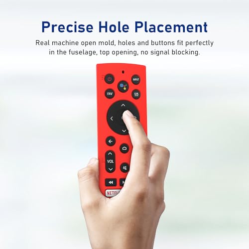 Silicone Case Cover for Hisense Voice Remote ERF3A90 for U7G U8 U9G Series 4K ULED, Black Sleeve - color: RED