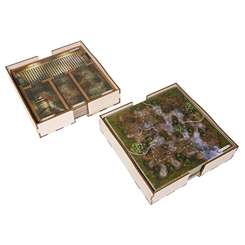 The Broken Token Mansions of Madness Compatible Mad Manor Crate - Wooden Storage Box with Multiple Trays and Dividers