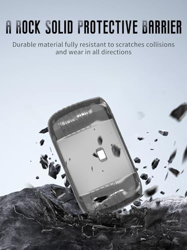 Semi-Transparent Case for Anbernic RG CubeXX (Clear Black) | Soft TPU Shockproof Cover Lightweight Easy to Install - color: Clear Black