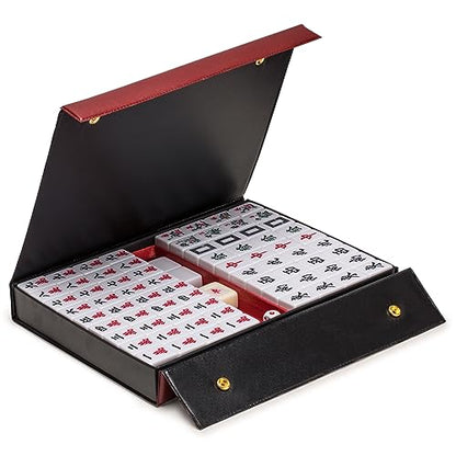 Yellow Mountain Imports Chinese Mahjong Set – Rouge Prestige – 146 Medium Tiles, Professional Set for Chinese-Style Play [中式麻將 專業套裝] - color: Yellow