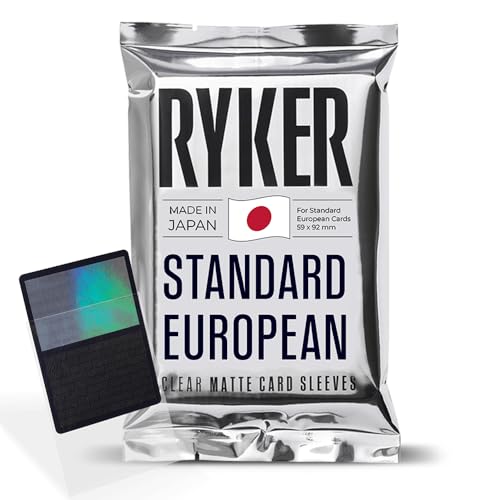 Ryker Standard European Board Game Sleeves Card Protectors (100 Qty, Clear, 59x92 mm) - size: 59 x 92 mm