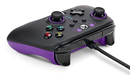 PowerA Enhanced Wired Controller for Xbox Series X|S - Purple Hex, gamepad, wired video game controller, gaming controller, works with Xbox One, Officially Licensed for Xbox - color: Purple Hex