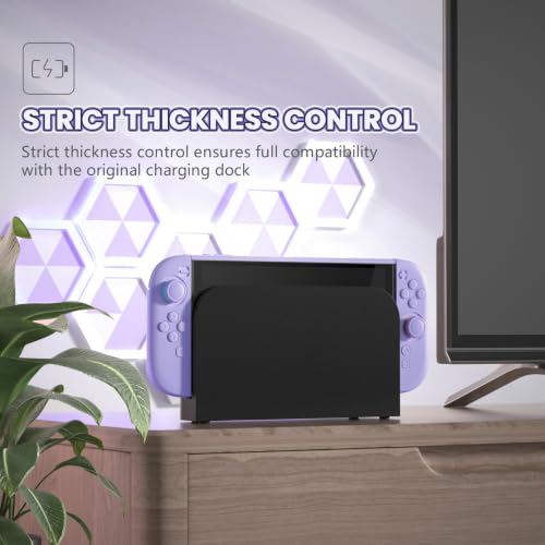 PlayVital Protective Case for Nintendo Switch 2 - Cute Dockable Hard Case Shell for Switch 2 with Thumb Grip & Sticker & Button Caps, Anti-Scratch & Shockproof Cover Skin - Light Violet - color: Light Violet