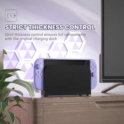 PlayVital Protective Case for Nintendo Switch 2 - Cute Dockable Hard Case Shell for Switch 2 with Thumb Grip & Sticker & Button Caps, Anti-Scratch & Shockproof Cover Skin - Light Violet - color: Light Violet