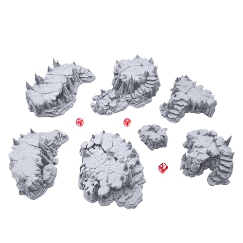 EnderToys Raised Caverns - DND Terrain Scenery for Tabletop 28mm Miniatures Wargame