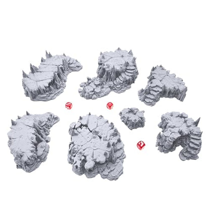 EnderToys Raised Caverns - DND Terrain Scenery for Tabletop 28mm Miniatures Wargame