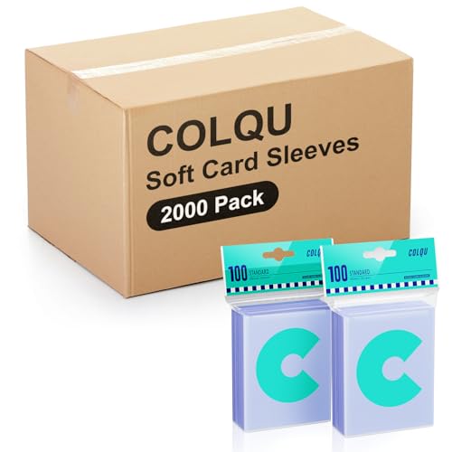 2000ct Clear Card Sleeves for Trading Cards, Soft Baseball Sports Card Sleeves, Soft Plastic Protector Fit for MTG Game Standard Cards - size: 2000