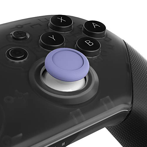 eXtremeRate Light Violet & White Dual-color Replacement 3D Joystick Thumbsticks, Analog Thumb Sticks with Cross Screwdriver for Nintendo Switch Pro Controller - color: White & Light Violet