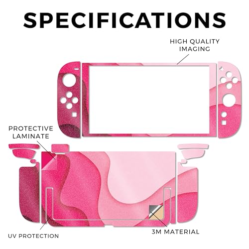 Glossy Glitter Gaming Skin Compatible with Nintendo Switch 2 Console Only - Papercraft Magenta - Premium 3M Vinyl Protective Wrap Decal Cover - Easy to Apply | Crafted in The USA by MightySkins - color: Papercraft Magenta, size: Switch 2 Console Skin Only