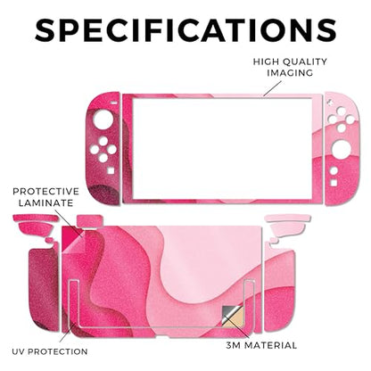 Glossy Glitter Gaming Skin Compatible with Nintendo Switch 2 Console Only - Papercraft Magenta - Premium 3M Vinyl Protective Wrap Decal Cover - Easy to Apply | Crafted in The USA by MightySkins - color: Papercraft Magenta, size: Switch 2 Console Skin Only