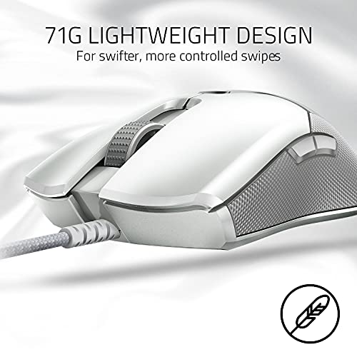 Razer Viper - Light Esports Gaming Mouse (Light ambidextrous Gamer Mouse with 69g Weight, Speedflex Cable, Optical 5G Sensor, Integrated DPI Memory and RGB Chroma Lighting) White - color: Mercury / White