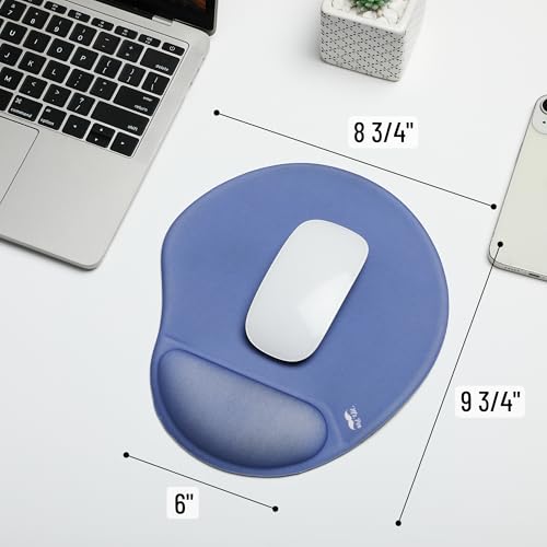 Mr. Pen- Ergonomic Mouse Pad with Wrist Rest | Dusky Blue-Purple Breathable Fabric with Memory Foam Cushion, Non-Slip Rubber Base, Gel Mouse Pad with Wrist Support - color: Dusky Blue-Purple