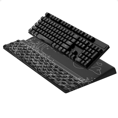 Ospelelf Wrist Support With Keyboard Stand, Comfy Ergonomic Riser Holder for Office Home - color: Sea Wave