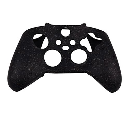 RALAN Glitter Controller Skin for Xbox Series, Anti-Slip Silicone Controller Cover Protector Case Compatible for Xbox Series Gamepad Joystick with 4 Cat Caps and Black Pro Thumb Grip x 8. - color: Black