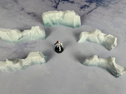 Natural Barriers - Miniature Tabletop Wargaming Terrain (Painted) (Snow) - color: Snow