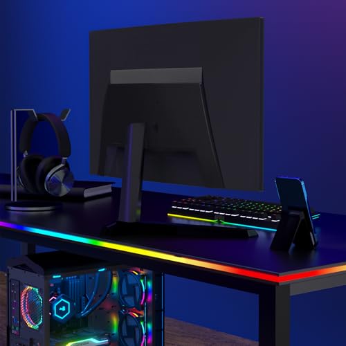 RGB Backlight LED Strip Light for PC & Mac, Sync with Screen Color or Music, Stick to the Edge of Your Desk, for Desk Gaming, USB Port, Software Control, 7.88ft / 2.4m - size: Desk-Edge 7.88ft (for PC & Mac)