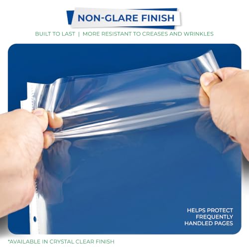 Samsill 30 Pack Heavy Duty Sheet Protectors, Non-Glare, 8.5x11 Inch Page Protectors for 3 Ring Binder, Letter Size Protectors, Reinforced Holes, Non-Glare Document Sleeve, Top Loading, Acid Free - size: 30 Pack, style: Non-Glare