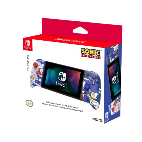 HORI Split Pad Pro (Sonic) Ergonomic Controller for Handheld Mode - Officially Licensed By Nintendo & Sega - Nintendo Switch