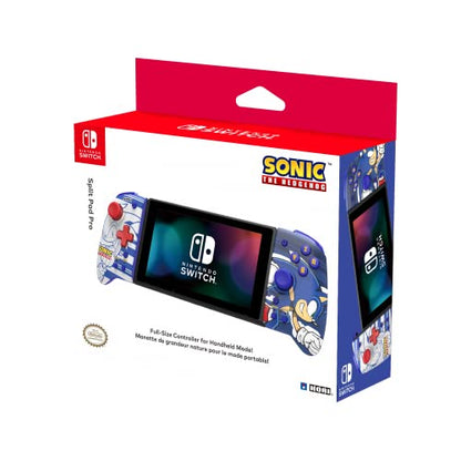 HORI Split Pad Pro (Sonic) Ergonomic Controller for Handheld Mode - Officially Licensed By Nintendo & Sega - Nintendo Switch