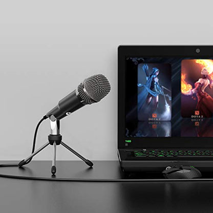 FIFINE USB Microphone, Plug and Play Home Studio USB Condenser Microphone for Skype, Recordings for YouTube, Google Voice Search, Games, for Windows and Mac-K668