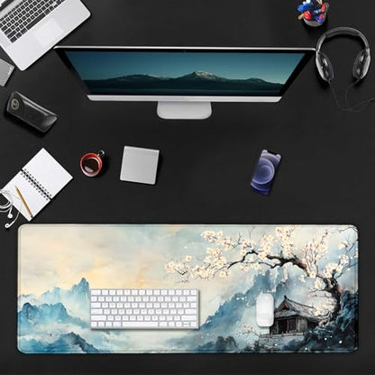 Large Mouse Pad, Desk Mat Computer Keyboard Pad Non-Slip Rubber Base Waterproof with Stitched Edges for Laptop Gaming, Office & Home 31.5 x 11.8 Inch (XL-04) - color: Xl-04