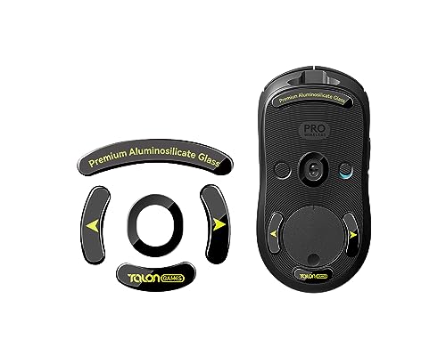 TALONGAMES Curved Edges Ultra Strong Glass Mouse Skates Feet Compatible with Logitech G PRO Wireless Gaming Mouse Feet Replacement, Super Smooth Glide Fast and Durable Sole - color: For G Pro Wireless