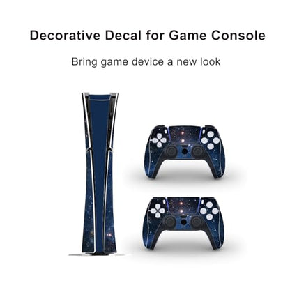 Skin Sticker Compatible with PS5 Slim Digital Console Controller (Black) | Protective Decal Cover, Game Device Vinyl - color: Black