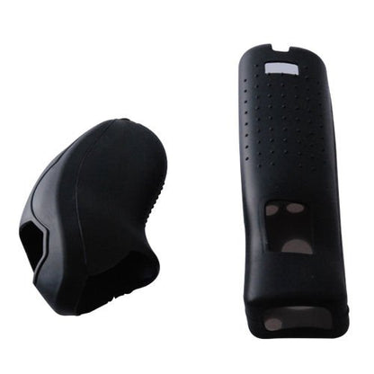 Soft Silicone Cover Case Skin Pouch for Wii Remote Nunchuk Controller Left and Right Joystick Silicone Case Soft Skin Cover (Black) - color: Black