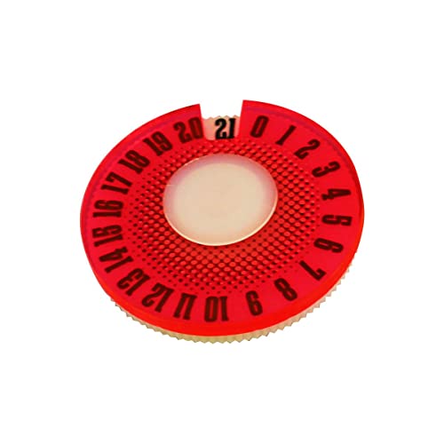 LITKO Life Counter Dials 0-21 | Compatible with MTG & D&D | Multi-Color | Set of 4 — pink, yellow, bronze & green | 40mm round, engraved patterns | Tracks HP, health & resources | UV-printed - color: Multi-color