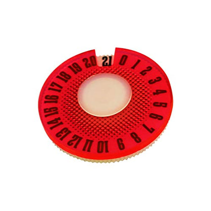 LITKO Life Counter Dials 0-21 | Compatible with MTG & D&D | Multi-Color | Set of 4 — pink, yellow, bronze & green | 40mm round, engraved patterns | Tracks HP, health & resources | UV-printed - color: Multi-color