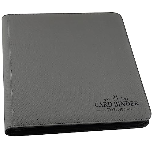 Trading Card Binder, Card Collection Binder Album Folder with 720 Side Loading Pockets, 12 Pocket Trading Card Album Folder for TGC,MTG, Baseball Cards, Yugioh - color: Grew720