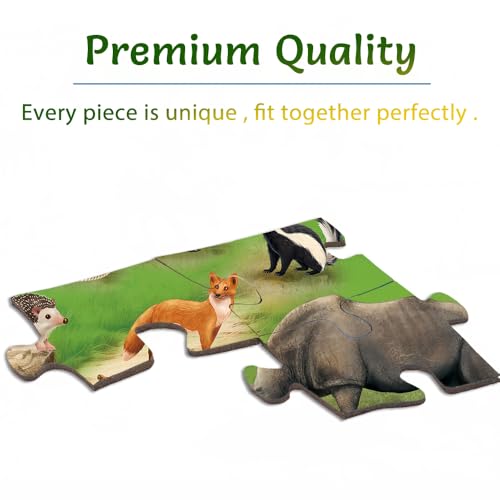 Puzzles for Kids Ages 6-8 Year Old, 100 Piece Grassland Animals Jigsaw Puzzle for Toddler Children Learning Educational Puzzles Toys for Boys and Girls - Every Piece is Unique - color: Grassland Animals