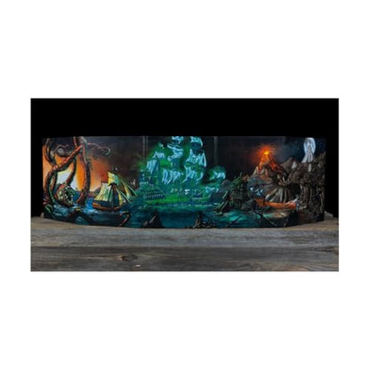 Free League Pirate Borg GM Screen | 5-Panel, Glow-in-the-Dark Features, Folds to A5, Official Gamemaster Screen