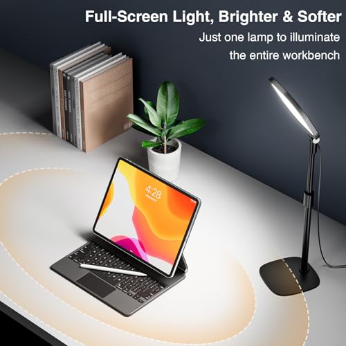 Zoom Lighting for Computer, Adjustable Desk Lighting for Video Calls, 30 Light Modes Video Conference Light, Desk Ring Light with Stand for Webcam, Meetings, Live Stream, Home Office. CRI 97.8 - color: Black-1 pack