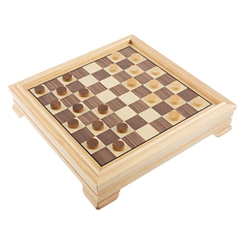 Board Game Set - Deluxe 7-in-1 Classic Board Games - Wood Gaming Center with Storage - Chess, Backgammon, Dominos, Checkers, Dice Set, Cribbage Board, and Playing Cards by Trademark Games - style: 7-in-1 Deluxe