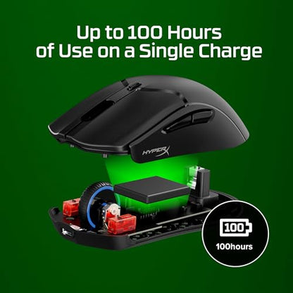 HyperX Pulsefire Haste 2 Mini – Wireless Gaming Mouse for PC Compact Lightweight Bluetooth 2.4GHz Black - color: Black, size: Wireless, style: Pulsefire Haste 2 Mini