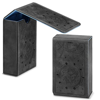 Coume PU Leather Tarot Cards Case Moon Design Playing Cards Holder Tarot Deck Protective Case for Most Standard Size Playing Gothic Oracle(Star Style) - style: Star Style
