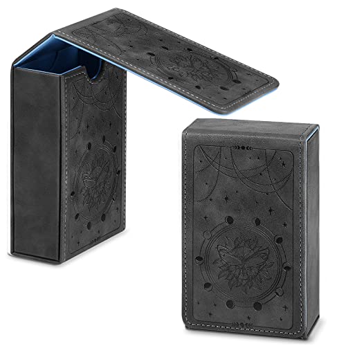 Coume PU Leather Tarot Cards Case Moon Design Playing Cards Holder Tarot Deck Protective Case for Most Standard Size Playing Gothic Oracle(Star Style) - style: Star Style