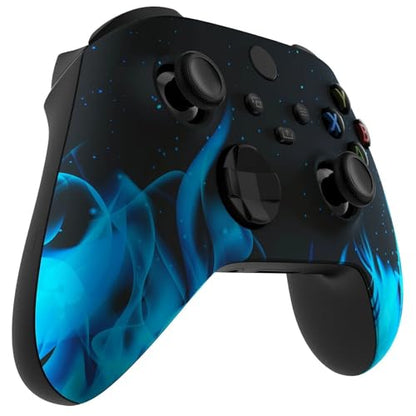 Stealth Controllers Wireless Controller for Xbox Series S, Xbox Series X, Xbox One - Soft Touch Feel - Custom Series S/X Controller (Blue Flames) - color: Blue Flames