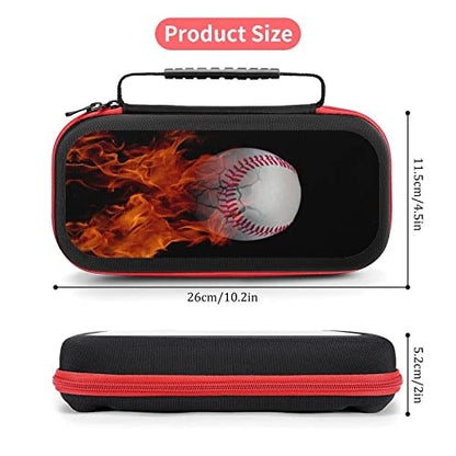AoHanan Baseball on Fire Switch Compatible Game Case - Hard Shell Travel Protection with 20 Games Cartridge Capacity - color: Baseball on Fire